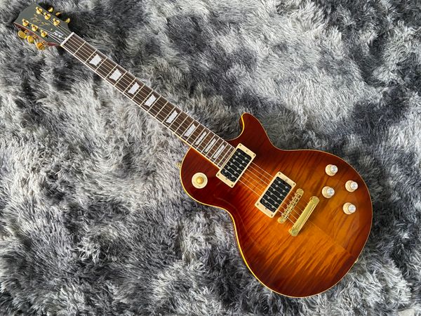 

oem electric guitar les standard flame maple gold hardware 6 strirngs mahogany body and neck