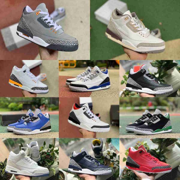 

jumpman racer blue 3 3s basketball shoes mens dark iirs cool grey a ma maniere unc denim red black cement pure white fragment knicks throw l