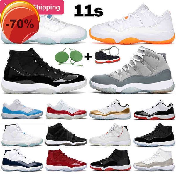 

boots 36 -47 men women basketball shoes 11s jumpman 11 high low jubilee 25th anniversary bright citrus legend blue cool grey mens trainers, Black