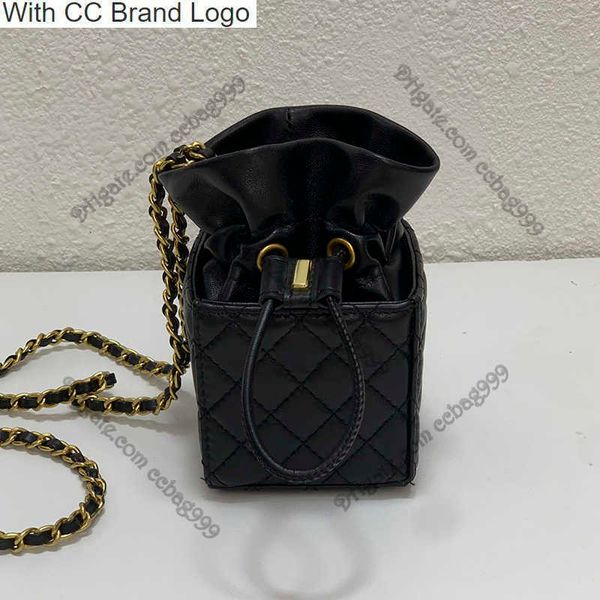 

cc brand cosmetic bags & cases mini square glitter metallic bucket bags box quilted small vanity cases designer handbags with chain gold har