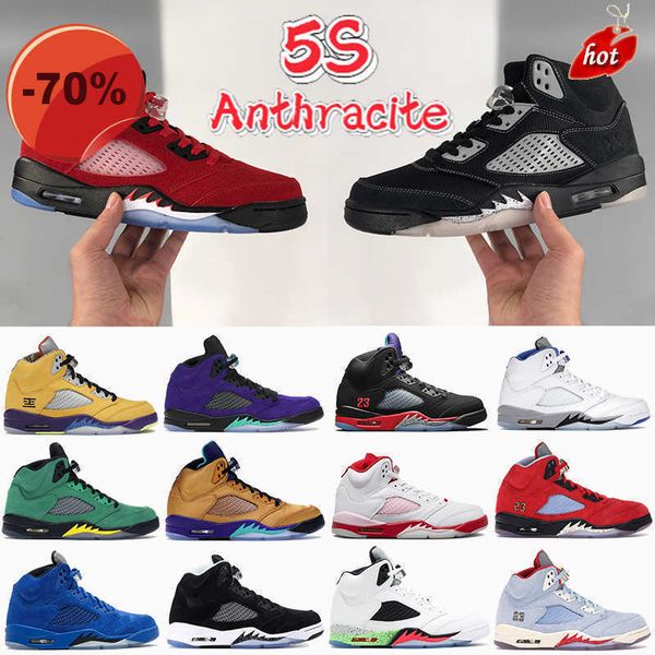 

boots amg 2021 5 5s men basketball shoes anthracite raging red what the 3 white stealth alternate grape black metallic mens sneakers