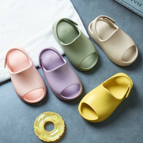 

sandals toddler baby boys girls opentoed sandals solid color softsoled nonslip slide sandals children's casual slippers z0225, Black;red
