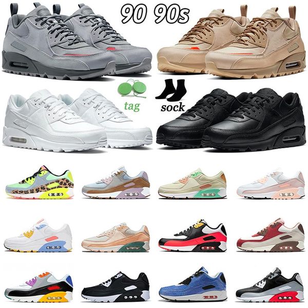 

90 90s men running shoes triple black white happy pineapple bacon surplus wolf grey orange swingman tie-dye trail vibes men253l