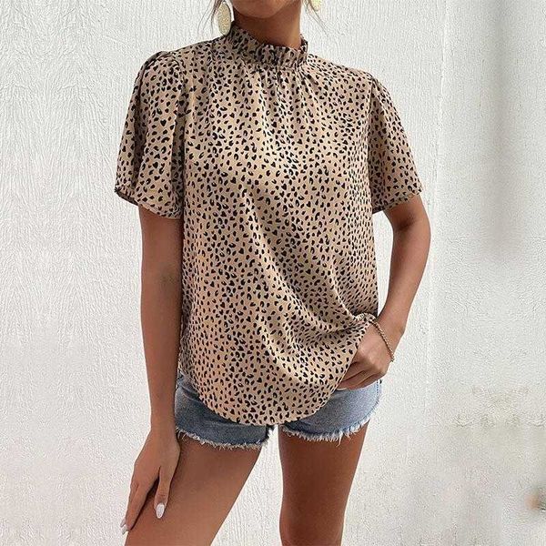 

summer french blouses style short sleeve design sense minority fashion, White