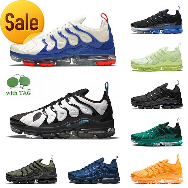 

size us 13 mens tn plus running shoes sports hyper royal griffey triple black atlanta white knicks vibes dark russet women2499