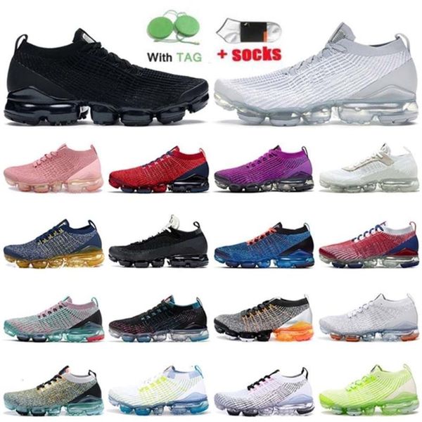 

tn plus flynit running shoes fly knit 3 0 men white south beach red laser gold pink rose air vapour max sports sneakers m zlq15121299v, Black