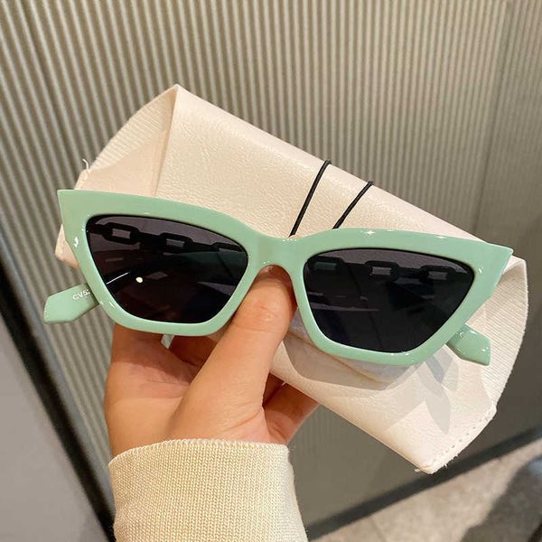 

sunglasses kammpt cat eye sunglass for women 2022 retro trending butterfly shape shades eyewear fashion vintage luxury brand sun glasses g23, White;black