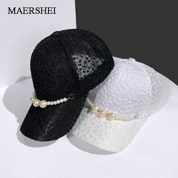 

ball caps brand fashion hat women's pearl casual baseball cap adjustable black mesh visor snapback bone fitted capj230227, Blue;gray