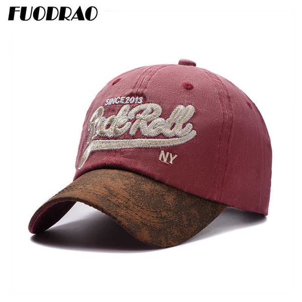 

ball caps fuodrao men baseball cap washed cotton vintage embroidery hip hop caps adjustable sports sun hat trucker gorras bone tone b21j2302, Blue;gray