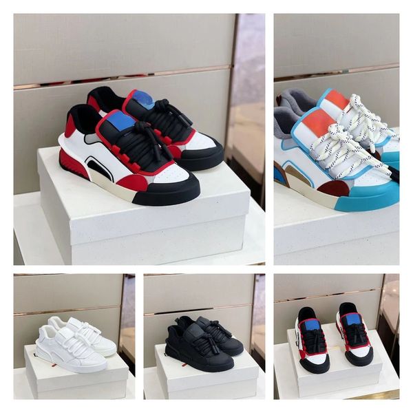 

2023 couple sports casual men's shoes op23 trend shoes matching leather small white shoes women's shoes autumn and winter style hi, Black