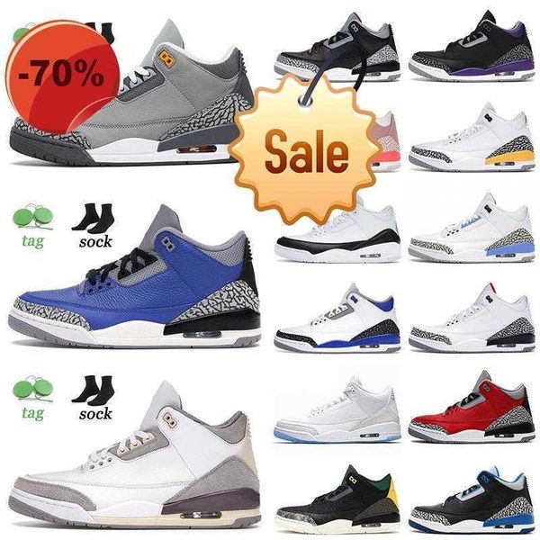 

boots wholesale 2023 basketball shoes 3 3s mens women jumpman cool grey blue cement medium fragment knicks rivals trainers sneakers, Black
