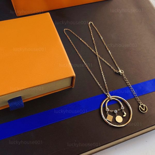 

18k gold plated pendant necklace bracelet womens stainless steel designer couple necklace luxury jewelry valentines day gift accessories hig, Silver