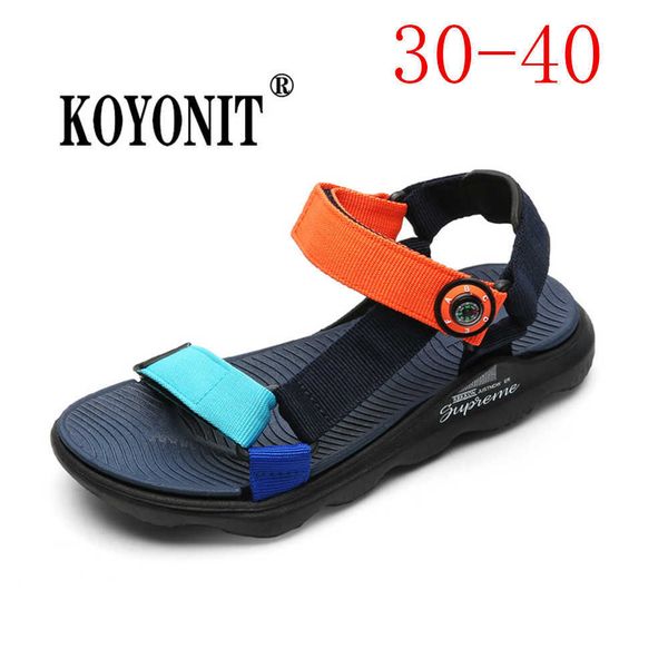 

sandals 2022 summer fashion boys girls nonslip light soft comfortable boy sandals shoes wearresistant sole indoor outdoor kids slipper z0225, Black;red