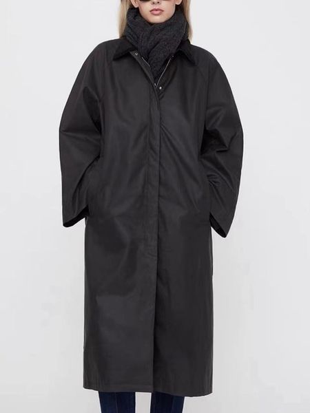 

women s jacket parkas autumn and winter fashion all match windproof long cotton jacket coat 230225, Black;brown