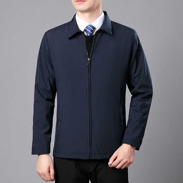

spring and autumn new middle-aged business dad casual jacket men's fashion lapel op8j, Black;brown