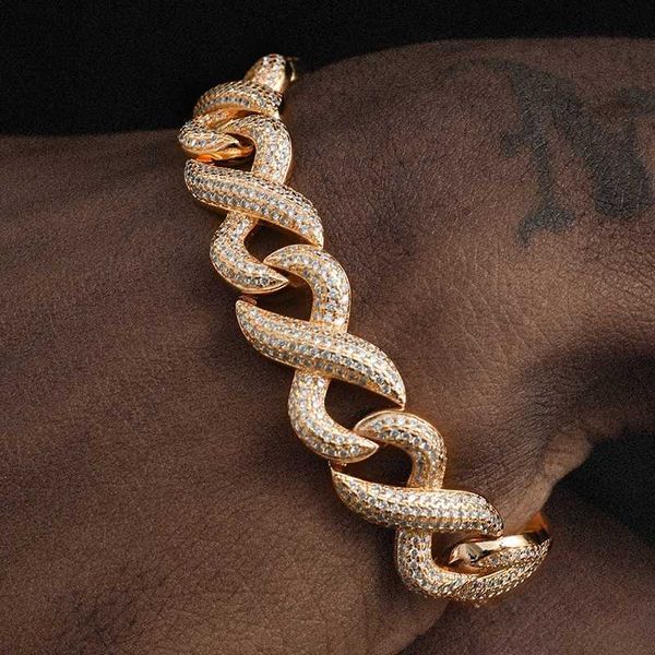 

hip hop homme 925 sterling silver for men moissanite customize bracelets