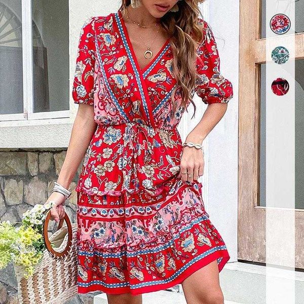 

summer special national style printed dress for maxi dresses woman, Black;gray
