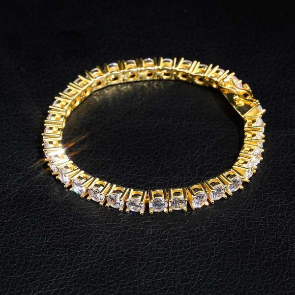 

hip hop charm tennis chain jewelry s925 silver inlay 3mm 5mm cz diamond decorated tennis bracelet