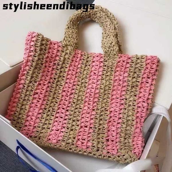

totes 2022 designer bags beach raffia shoulder bedding bag straw book tote women bags luxury handbag mesh breathing bags lady shopping summe