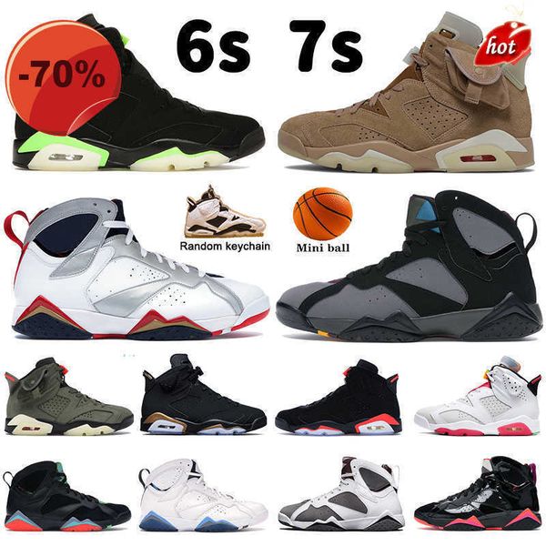 

slippers new amg 6 6s  7s men basketball shoes electric green cactus british khaki dmp unc barcelona nights black field purple mens trainer