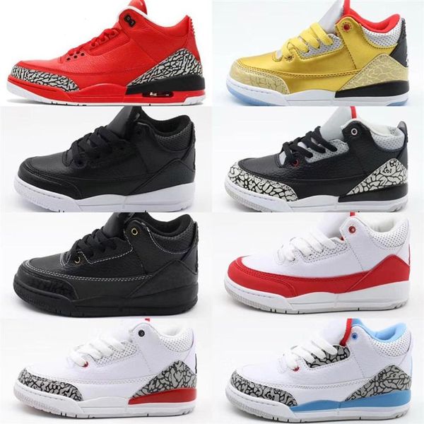 

2021 new iii knicks 3s j3 unc air outdoor children basketball shoes boy girl young kid sport running boots sneaker size 25-35224h, Black