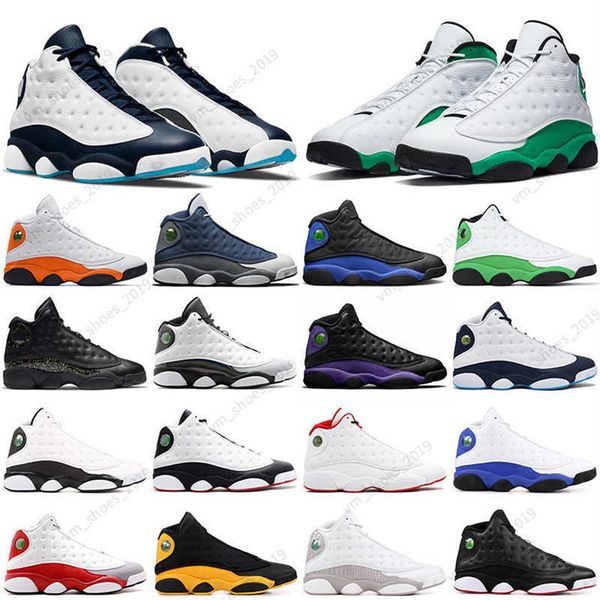 

13s 13 men basketball shoes dark powder blue court purple red flint black bat aurora green mens women outdoor sports276e