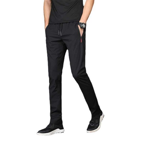 

men's casual pants spring new korean leggings youth slim thick fashion nck6, Black
