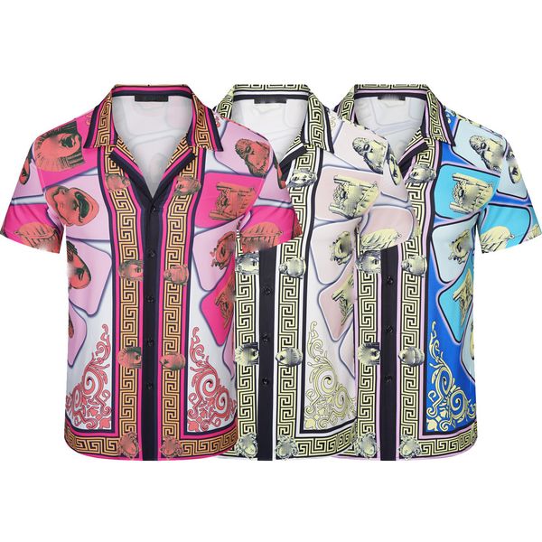 

mens fashion flower tiger print shirts casual button down short sleeve hawaiian shirt suits summer beach designer dress shirts, White;black