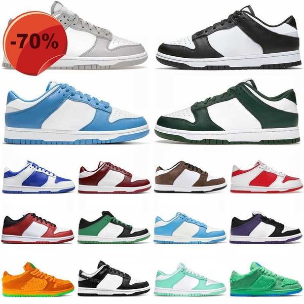 

boots 2023 men women running shoes flat sneakers white black panda grey fog unc varsity green glow laser orange syracuse kentucky coast cand