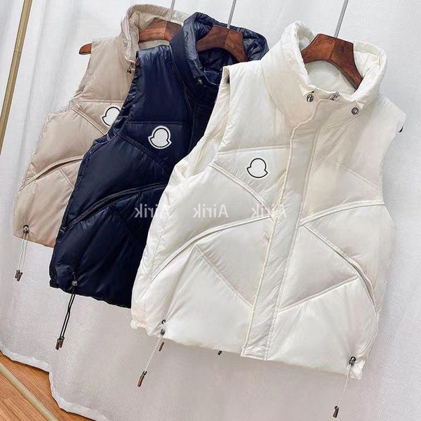 

jacket monclair women winter vest jackets women's button letters coat spring autumn style slim for lady outfit woman jackets outsi lbrf, Black;brown