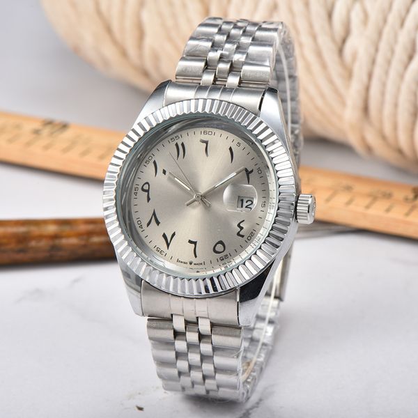 

2023 luxury mens sports watches blue dial designer brand quartz watch fashion stainless steel wristwatches male gift mens watc294m, Slivery;brown