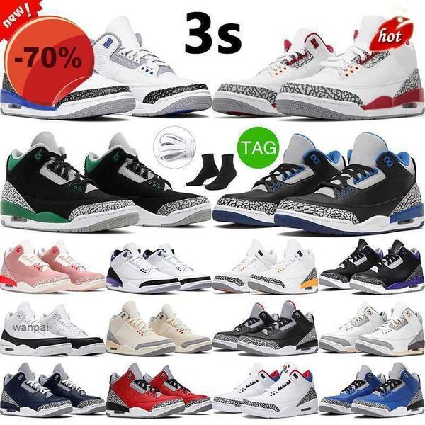 

slippers 3s amg retro pine green men women basketball shoes cool grey varsity royal sport blue jumpman 3 knicks men sports tra air jordas jo, Black