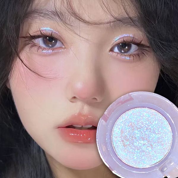 

new potato texture glitter eyeshadow palette pearlescent diamond monochrome highlighter powder brighten shiny eyes makeup cosmetics
