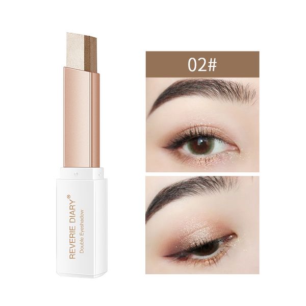 

new gradient two-tone eyeshadow stick 6 colour velvet shadow stick lazy eyeshadow waterproof lasting shimmer makeup cosmetics tool