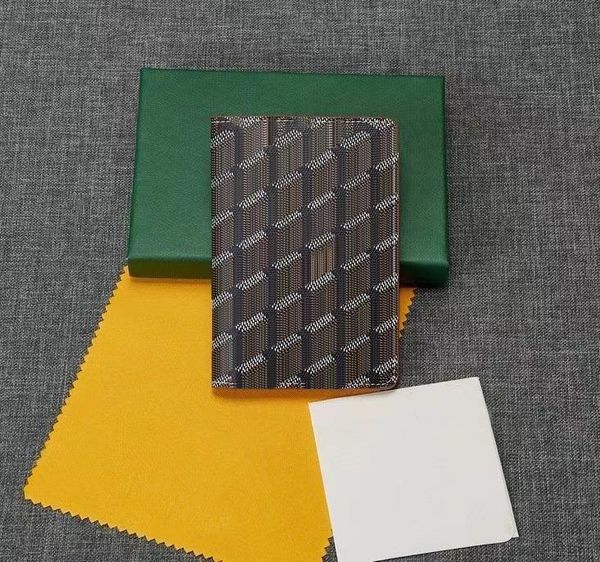 

new passport cover classic men goyan women fashion passport holder covers id card holder with box, Brown;gray