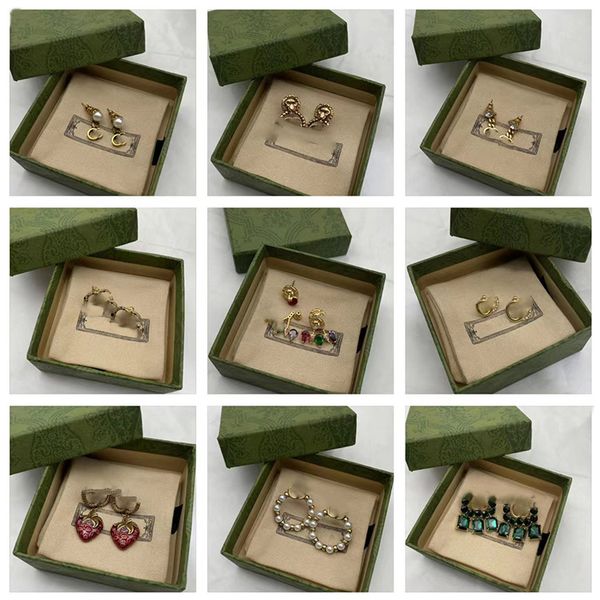 

charm g designer luxury new letter earrings letter gu retro do old earrings light luxury explosion ear accessories wholesale original packag, Golden