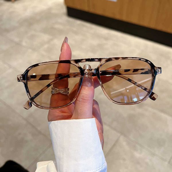 

sunglasses kammpt trendy vintage men women sunglass 2022 fashion double bridge male female shades eyewear ins popular uv400 sun glasses g230, White;black