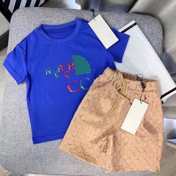 

new designer style children's clothing sets for summer boys and girls sports suit baby infant short sleeve clothes kids set 2-12t aaa, White