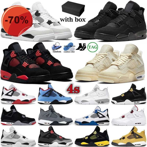 

slippers basketball new shoes 2022 men women basketball shoes 4 4s military black cat red thunder sail university blue white oreo fire pure