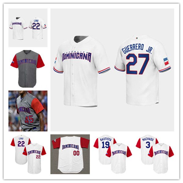 

dominican republic 2023 world baseball classic wbc jerseys jose ramirez julio rodriguez juan soto vladimir guerrero jr rafael devers manny m, Blue;black