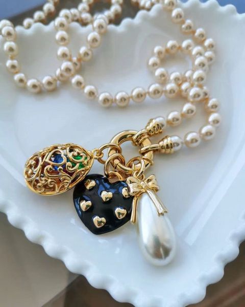 

vintage women accessories jewelry 22 gold plated preal necklace zircon red rhinestone long pendant with box, Red;brown