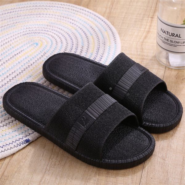 

fashion solid color slippers summer women's flat bottom simple gsfff, Black