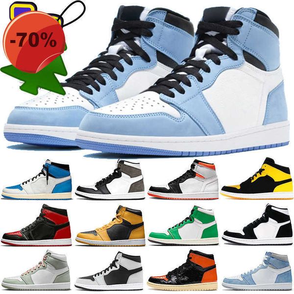 

boots sb 1 1s university blue men basketball shoes dark mocha hyper royal patent bred electro orange unc twist mens trainers women sneakers, Black