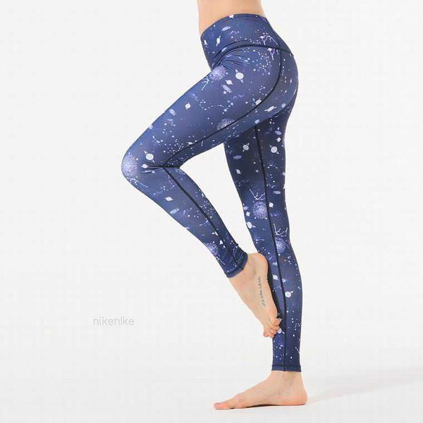 

2023 fashion women elastic yoga pants high waist sports gym wear leggings multicolor fitness lady overall full tights workout yogalu size s-, Black