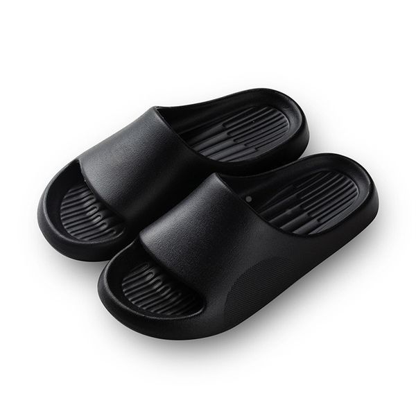 

fashion solid color slippers summer women's flat bottom simple sdgsdfdd, Black