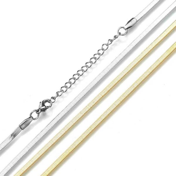 

versatile necklace collarbone titanium steel men's and women's necklace stainless steel blade chain, Silver