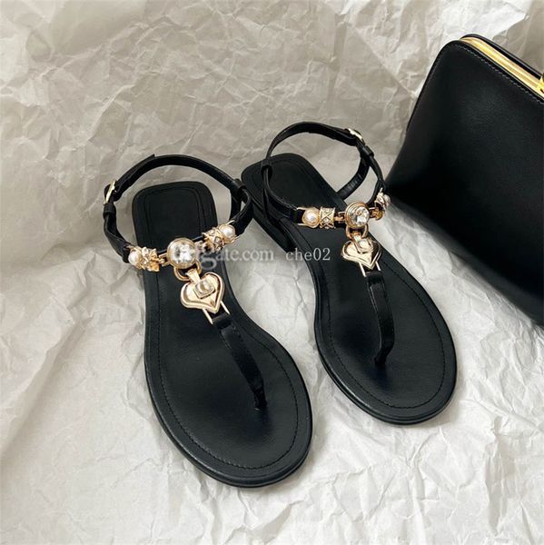 

designer cc beach shoes luxury flat sandals fashion women leather channel slides casual slippers
