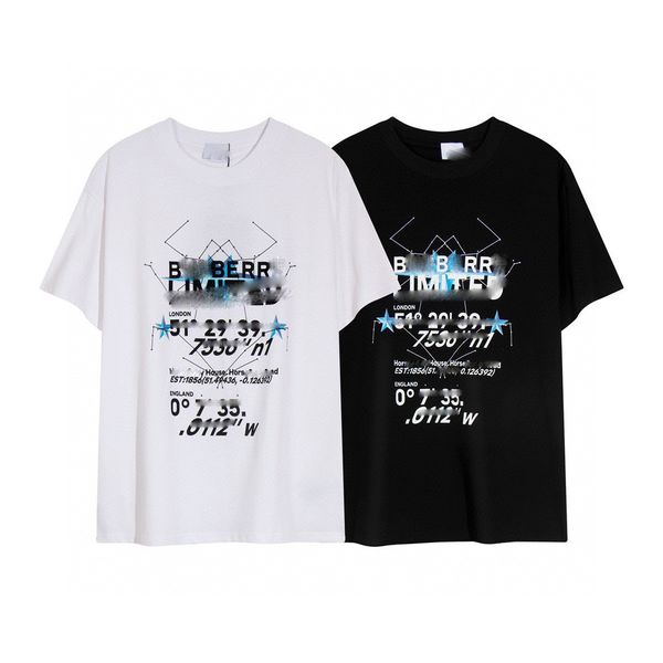 

men's t shirt t shirt slim fit short sleeve cotton breathable tee r luxury letters print shirts 2023 spring summer high street casual m, White;black