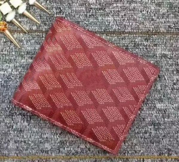 

wallets men's women's goyan holders cowhide highest quality designer bags christmas folded in half 11*10cm a1, Red;black