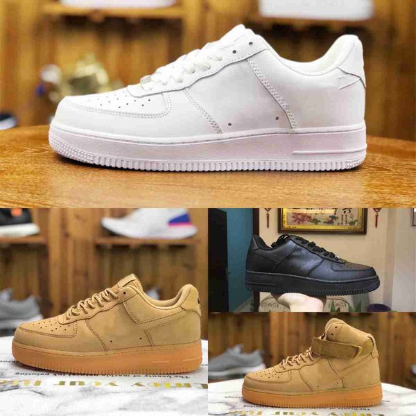 

designer 2023 new forces outdoor men low skateboard shoes knit euro airs high women all white black wheat running discount one classic 1 07